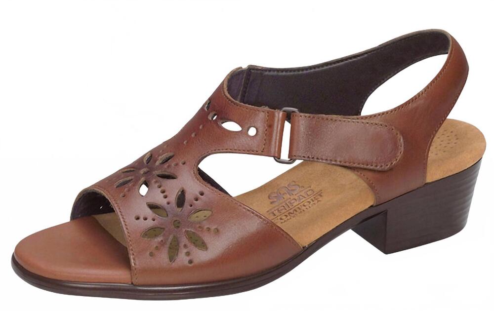 NEW SAS women's sunburst sandal in chestnut